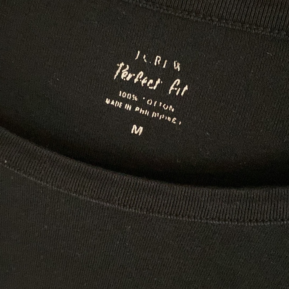 J. Crew Perfect Tee Black Size M